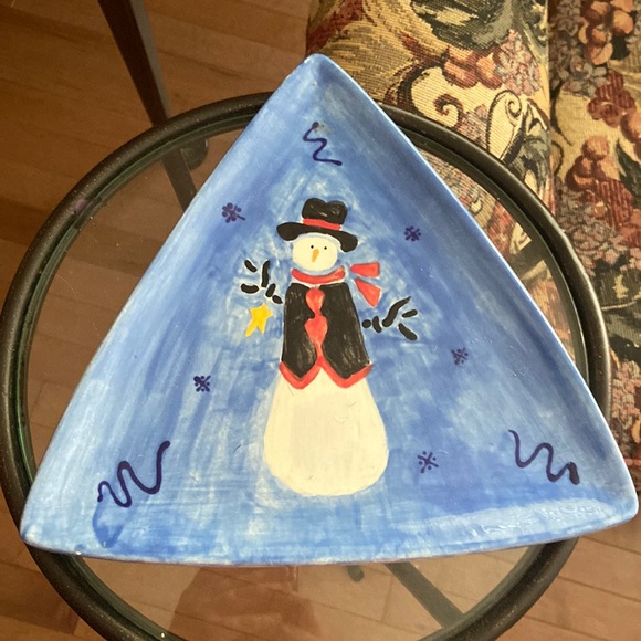 Holiday Snowman Serving Plate - Picture 1 of 4